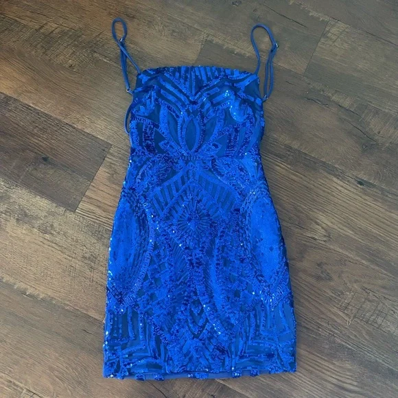 Lucy in the Sky | Dresses | Lucy In The Sky Royal Blue Sequin  Dressstarstruck | Poshmark